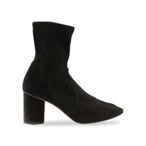 Stuart Weitzman Margot 75 Stretch Ankle Boots In Black Suede Boots