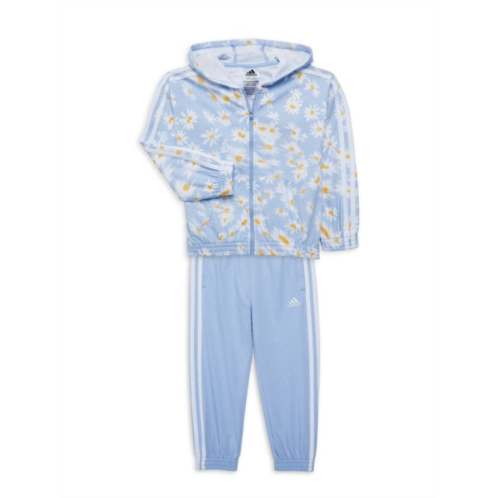 Adidas Little Girls Daisy Zip Up Pullover & Joggers Set