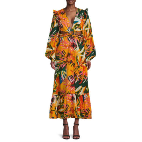 Walter Baker Amaya Tropical Maxi Dress