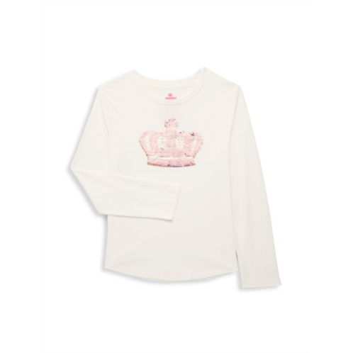 Juicy Couture Little Girls & Girls Crown Logo Flip Sequin Tee