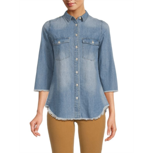 Etienne Marcel Embroidered Denim Shirt