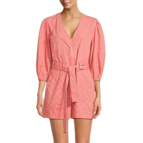 Driftwood ?Quilted & Belted Utility Romper