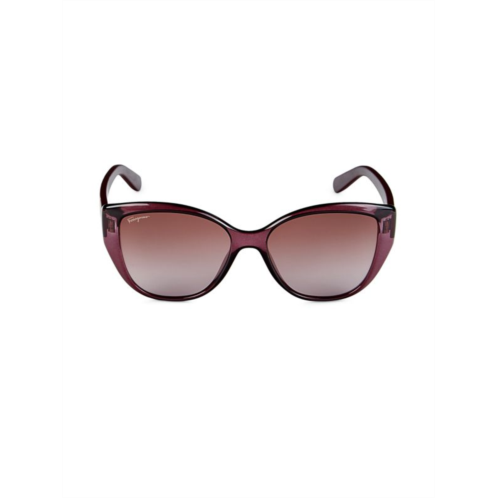 FERRAGAMO 56MM Round Sunglasses