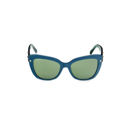 Swarovski 54MM Embellished Cat Eye Sunglasses