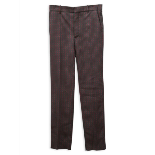 Balenciaga Classic Fit Plaid Trousers In Multicolor Polyester