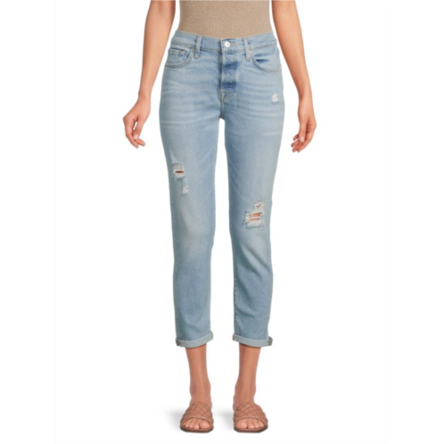 7 For All Mankind Josefina High Rise Cropped Jeans