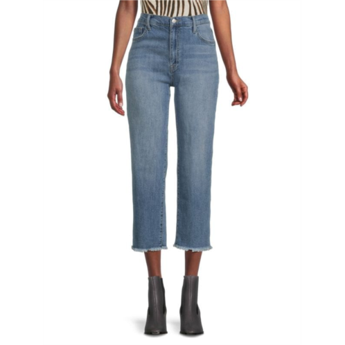 Hudson Noa Mid Rise Cropped Straight Jeans