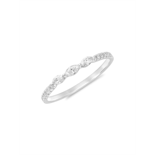 Saks Fifth Avenue ?14K White Gold & 0.25 TCW Diamond Band Ring