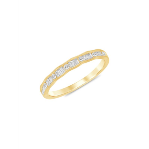Saks Fifth Avenue ?14K Yellow Gold & 0.25 TCW Diamond Milgrain Band Ring