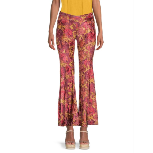 Free People Hold Me Closer Print Flared Pants