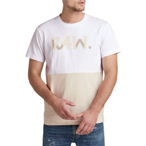 G-Star RAW Colorblocked Logo Cotton T-Shirt