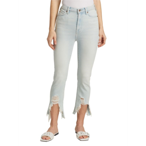 7 For All Mankind High-Rise Stretch Kick-Flared Anke Jeans