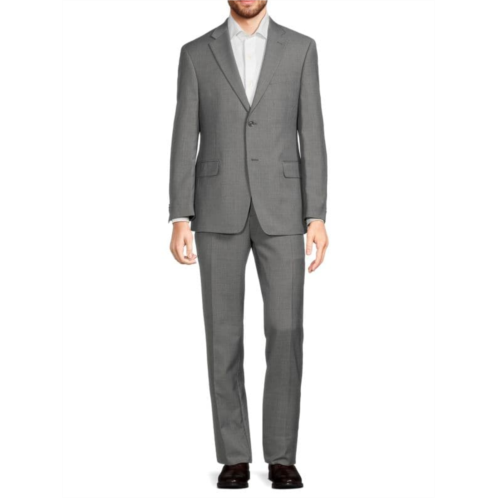 Saks Fifth Avenue Modern Fit Mini Check Wool Suit