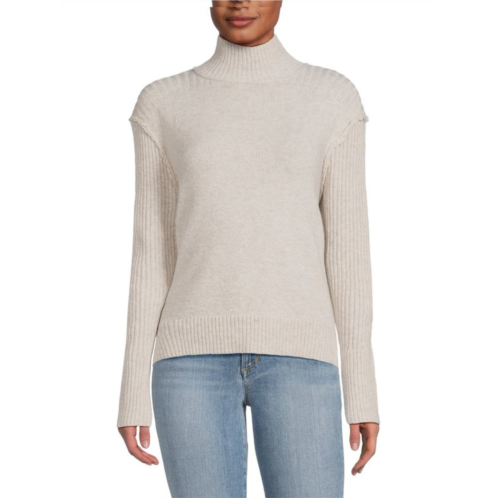 Stitchdrop Ribbed Highneck Sweater