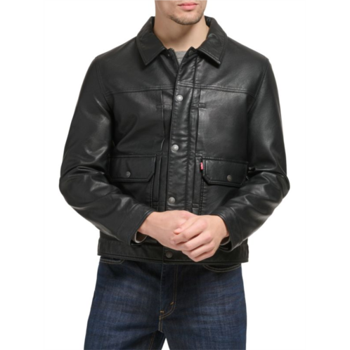 Levi  s Faux Leather Utility Jacket
