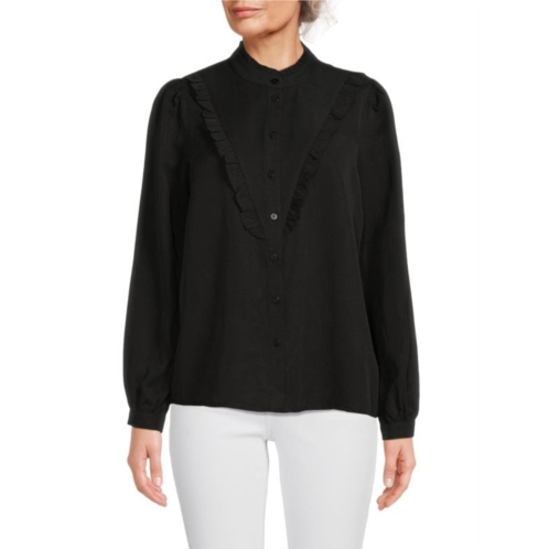 Saks Fifth Avenue Ruffle Tencel Blouse