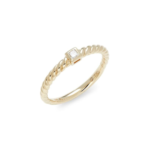 Saks Fifth Avenue 14K Yellow Gold & 0.05 TCW Diamond Twisted Ring