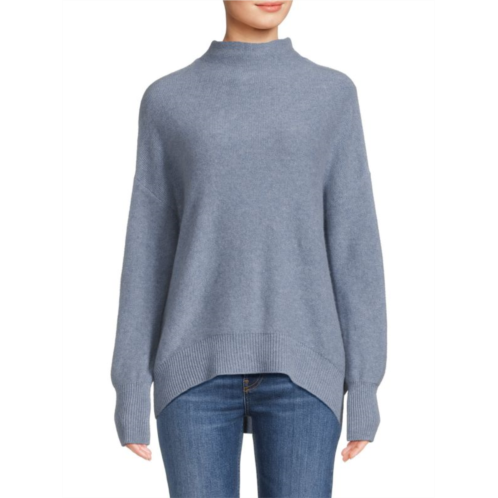 Saks Fifth Avenue Funnel Neck Brushed 100% Cashmere Sweater
