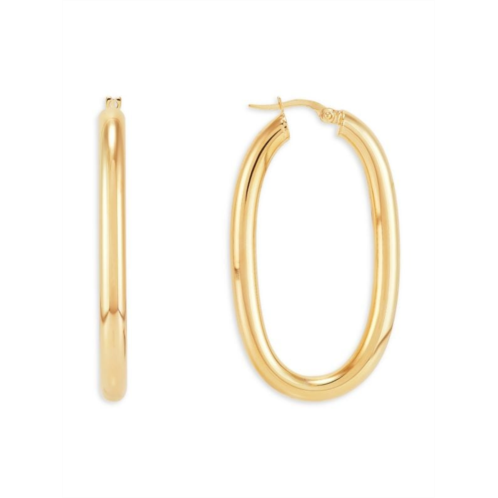 Saks Fifth Avenue Made in Italy 14K Yellow Gold Oblong Hoop Earrings