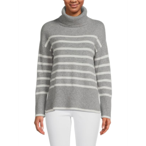 Saks Fifth Avenue Striped 100% Cashmere Sweater