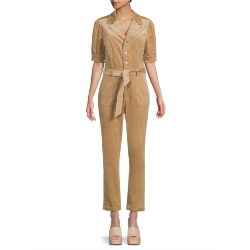 Paige Mayslie Belted Corduroy Jumpsuit