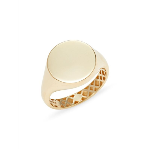 Saks Fifth Avenue Made in Italy 14K Yellow Gold Signet Ring