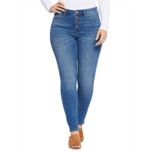 Seven7 Button Fly High Rise Skinny Jeans