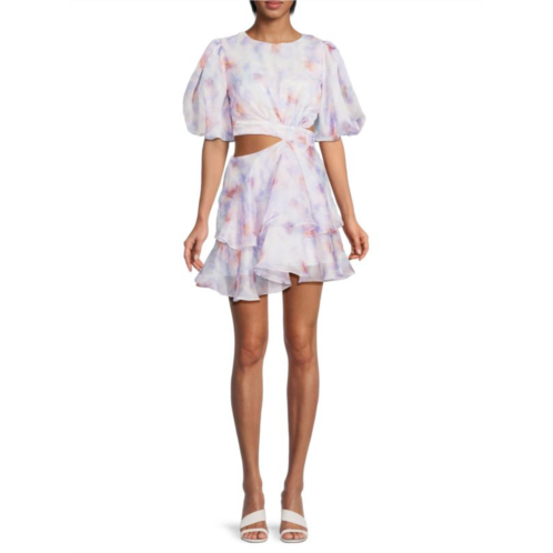 Bardot Maia Floral Tiered Mini Dress