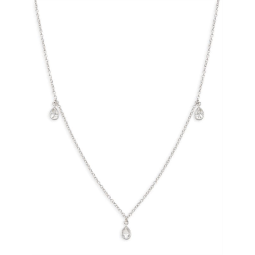 Saks Fifth Avenue 14K White Gold & 0.3 TCW Diamond Tear Drop Shaped Necklace/18