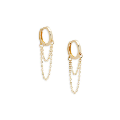 Saks Fifth Avenue 14K Yellow Gold Double Chain Drop Earrings