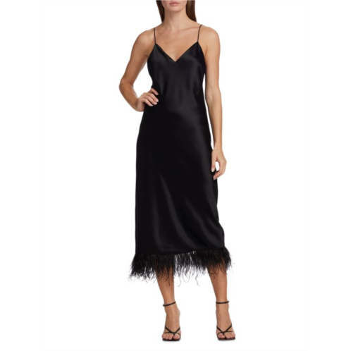 Cami NYC Raven Feather Midaxi Slip Dress