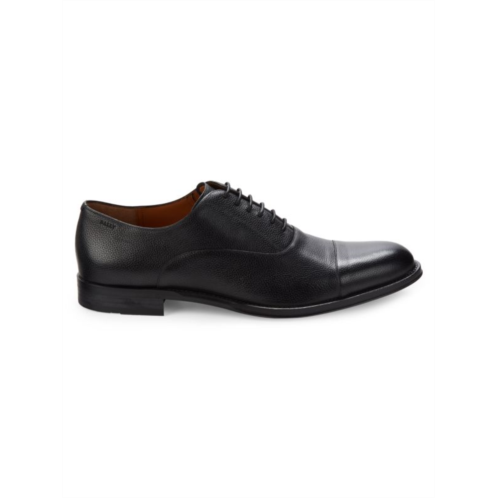 Bally Abram Textured Leather Oxford Shoes