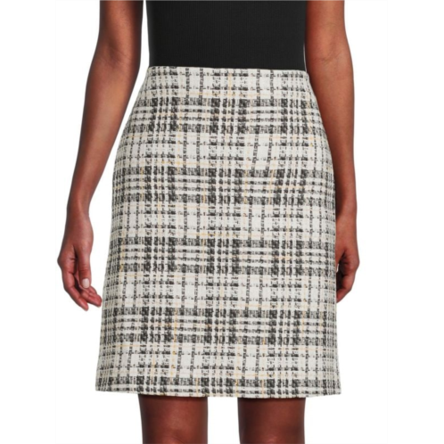 St. John ?Plaid Tweed Mini Skirt