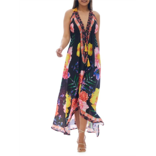 Ranee  s Floral Halter Maxi Dress