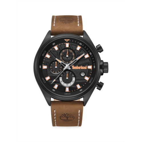 Timberland Dress Sport 46MM Metal & Leather Strap Chronograph Watch