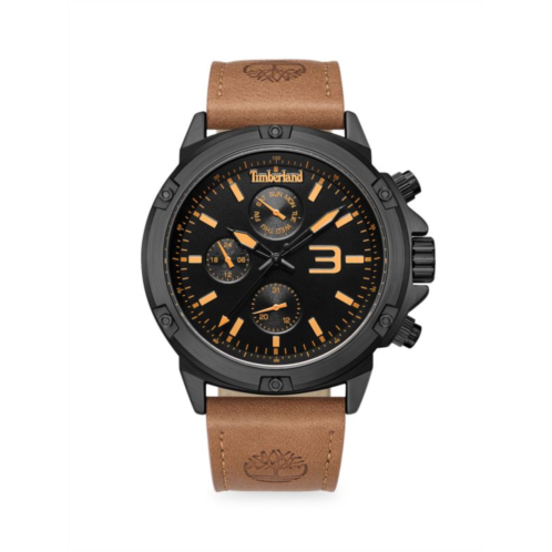 Timberland Dress Sport 46MM Metal & Leather Strap Chronograph Watch