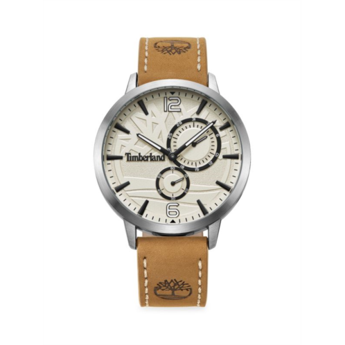 Timberland Dress Sport 44MM Stainless Steel & Leather Strap Watch