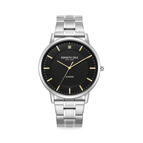 Kenneth Cole 44MM Stainless Steel & 0.005 TCW Diamond Analog Bracelet Watch