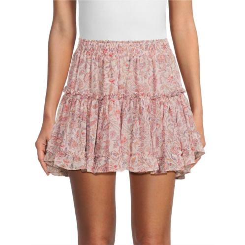 MISA Los Angeles Marion Tiered Mini Skirt