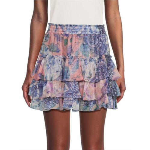 MISA Los Angeles Malia Tiered Mini Skirt