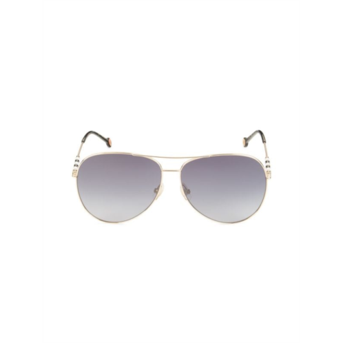 Carolina Herrera 64MM Aviator Sunglasses