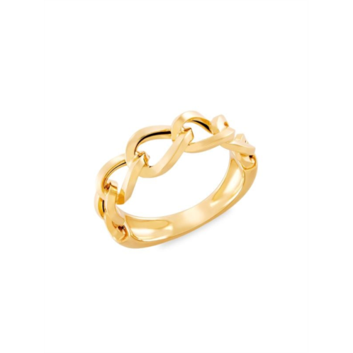 Saks Fifth Avenue Made in Italy 14K Yellow Gold Interlock Chain Band Ring