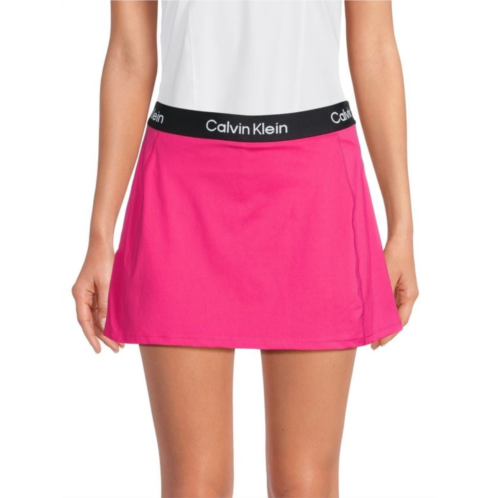 Calvin Klein Logo Waistband A Line Mini Skirt