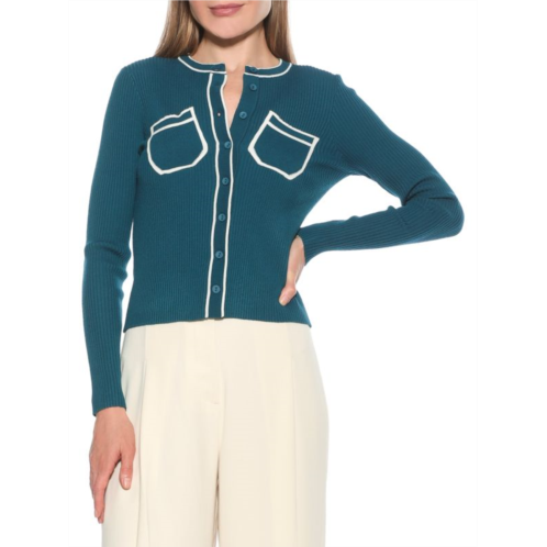 Alexia Admor Clover Ribbed Cardigan