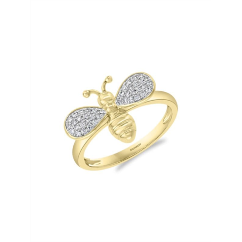 Effy 14K Yellow Gold & 0.15 TCW Diamond Bee Ring