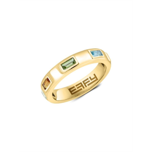 Effy ENY 14K Goldplated Sterling Silver & Multi Stone Ring