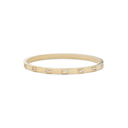 Effy ENY 14K Goldplated Sterling Silver & White Topaz Bangle Bracelet