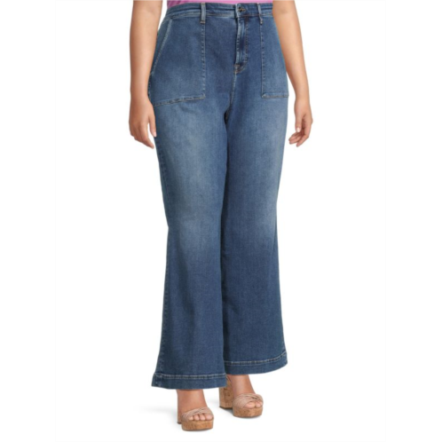 Jen7 Plus High Rise Flared Jeans