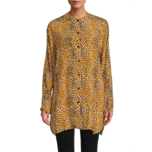 Ganni Cheetah Print Tunic Shirt