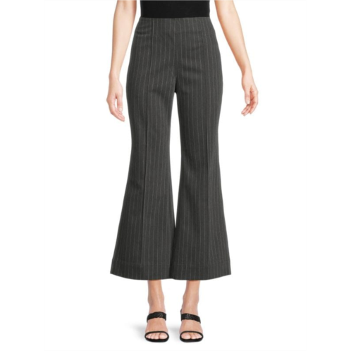 Ganni Kick Flare Pinstripe Pants